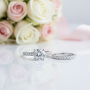 Classic 3.0 Ct Round Cut Diamond Bridal Set-Black Diamonds New York