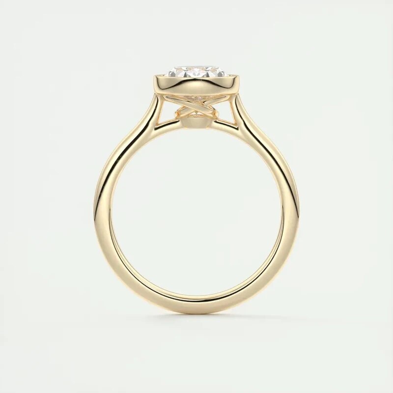 Oval Cut Diamond Solitaire Engagement Ring-Black Diamonds New York