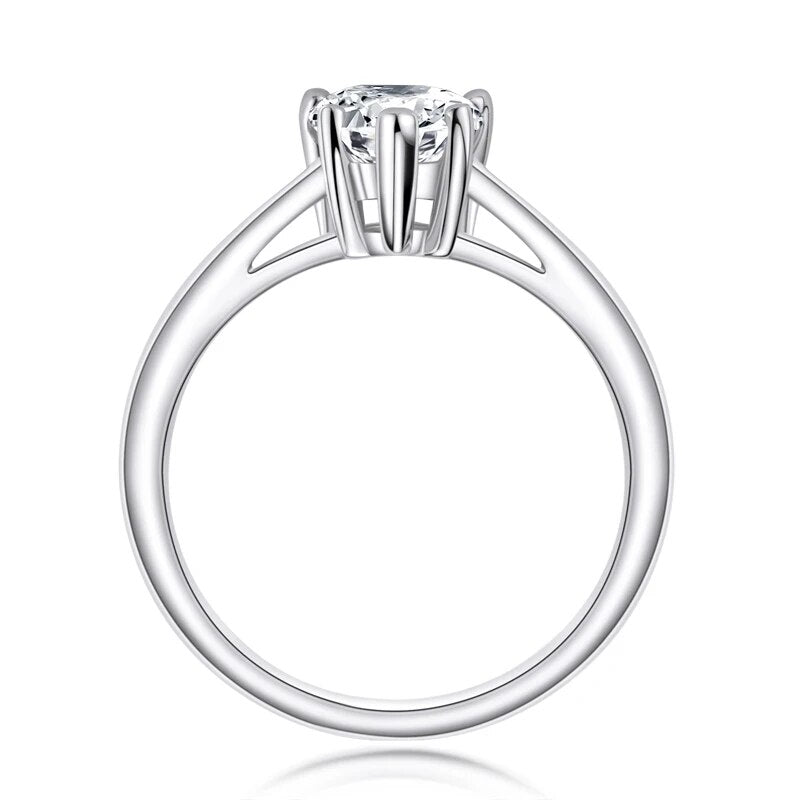 2.0 Ct Pear Cut Moissanite Solitaire Engagement Ring-Black Diamonds New York