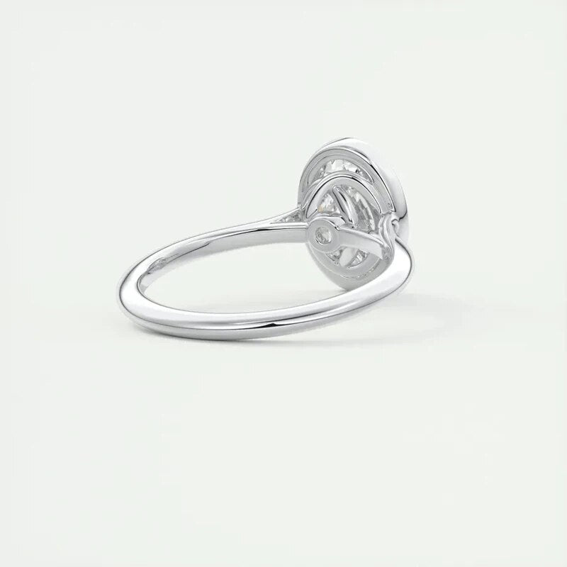 Oval Cut Diamond Solitaire Engagement Ring-Black Diamonds New York