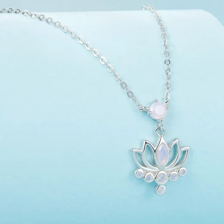 Pink EVN Diamond Lotus Flower Pendant Necklace-Black Diamonds New York
