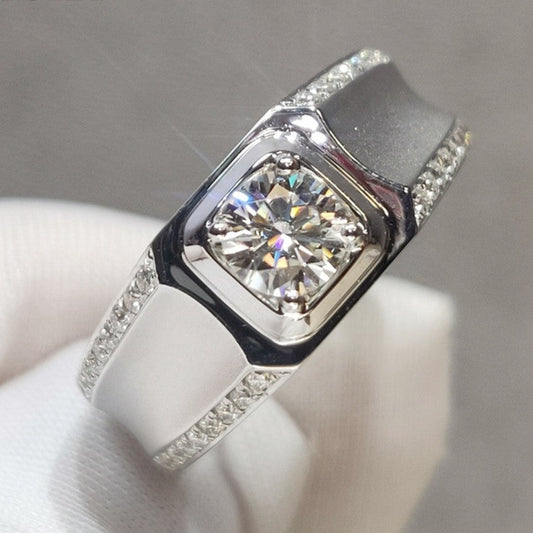 1 Ct 6.5mm Round Cut D Color Diamond Wedding Band-Black Diamonds New York