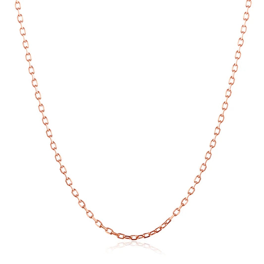 18k Rose Gold Chain Necklace-Black Diamonds New York