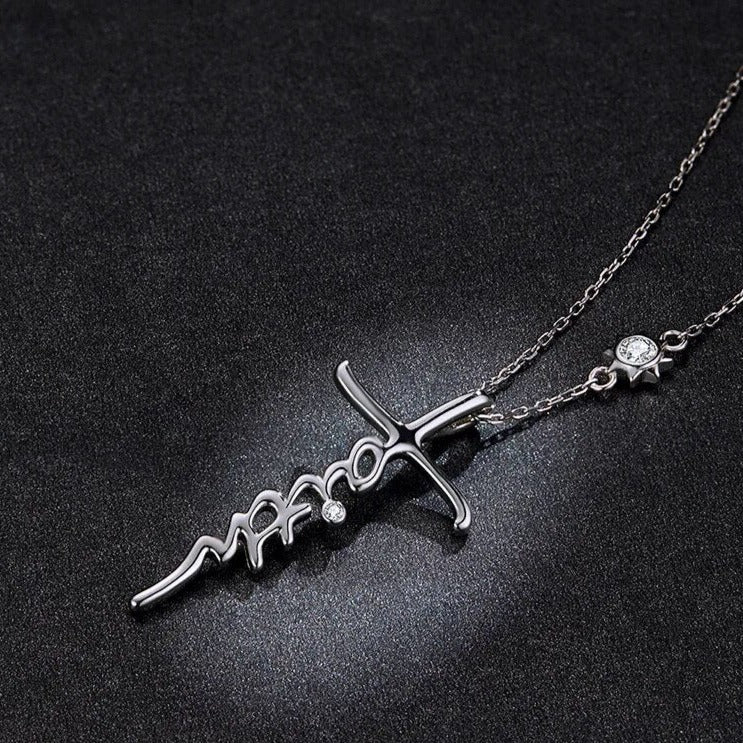 Cross Faith EVN Diamond Chain Necklace-Black Diamonds New York