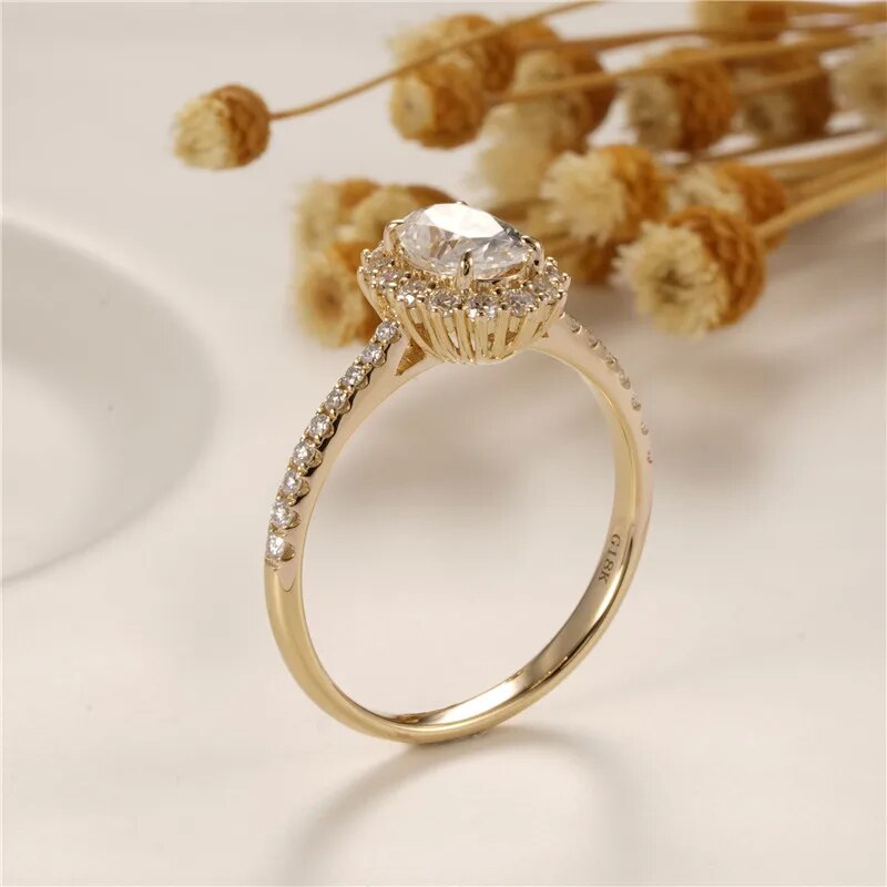 Vintage 18K Yellow Gold 1.0 Ct Oval Cut Diamond Engagement Ring-Black Diamonds New York