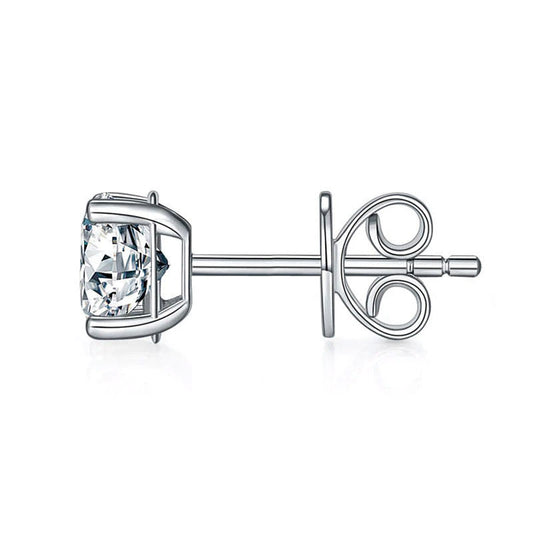 One Piece 14k White Gold 0.5 Ct Lab Grown Diamond Earring-Black Diamonds New York