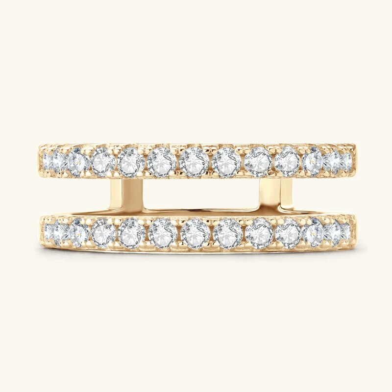 Exquisite Double Layer Round Cut Diamond Wedding Band Enhancer-Black Diamonds New York