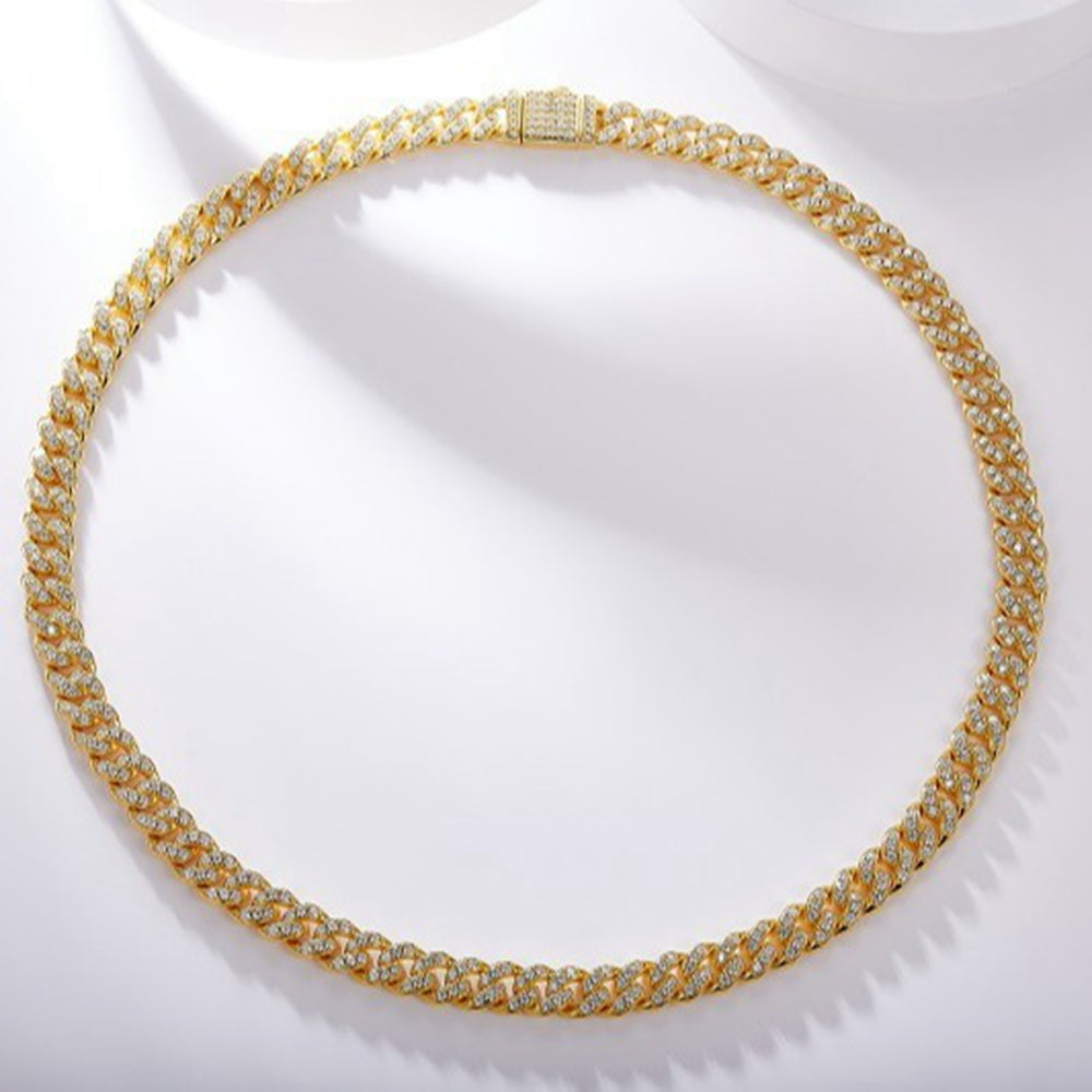 8.5 Ct Round Moissanite Diamond Necklace-Black Diamonds New York