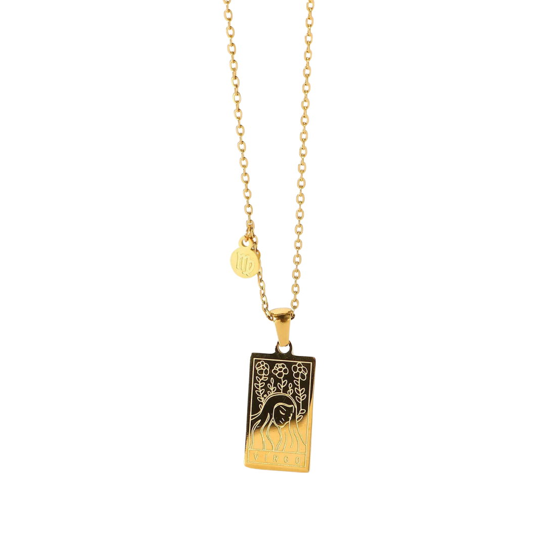 Zodiac Sign Pendant Necklace with Constellation-Black Diamonds New York
