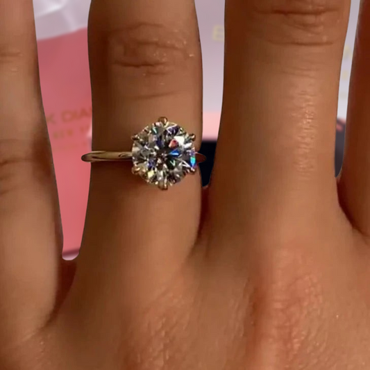 2.5 Ct Brilliant Round Cut Diamond Engagement Ring-Black Diamonds New York