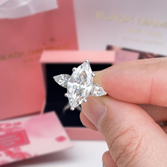 4.0 Ct Marquise Cut Diamond Engagement-Black Diamonds New York