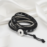 Black Agate Crystal Bracelet-Black Diamonds New York