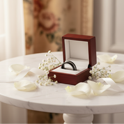 Black Brushed with Silver Line Tungsten Men's Ring-Black Diamonds New York