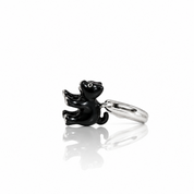 Black Cat Enamel Charm Pendant-Black Diamonds New York