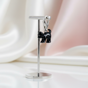 Black Cat Enamel Charm Pendant-Black Diamonds New York