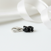 Black Cat Enamel Charm Pendant-Black Diamonds New York