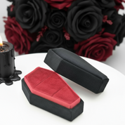 Married Till Buried Personalized Coffin Ring Box-Black Diamonds New York