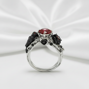 Black Crow- 1.25 Carat Diamond Option Gothic Wedding Ring-Black Diamonds New York