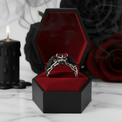 Black Crow- 1.25 Carat Diamond Option Gothic Wedding Ring-Black Diamonds New York