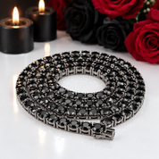 Black Diamond Option Tennis Necklace-Black Diamonds New York