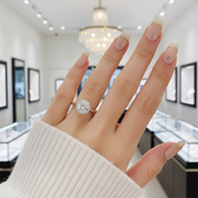 2.0ct Round Cut Diamond 14k White Gold Insert Engagement Ring Set-Black Diamonds New York