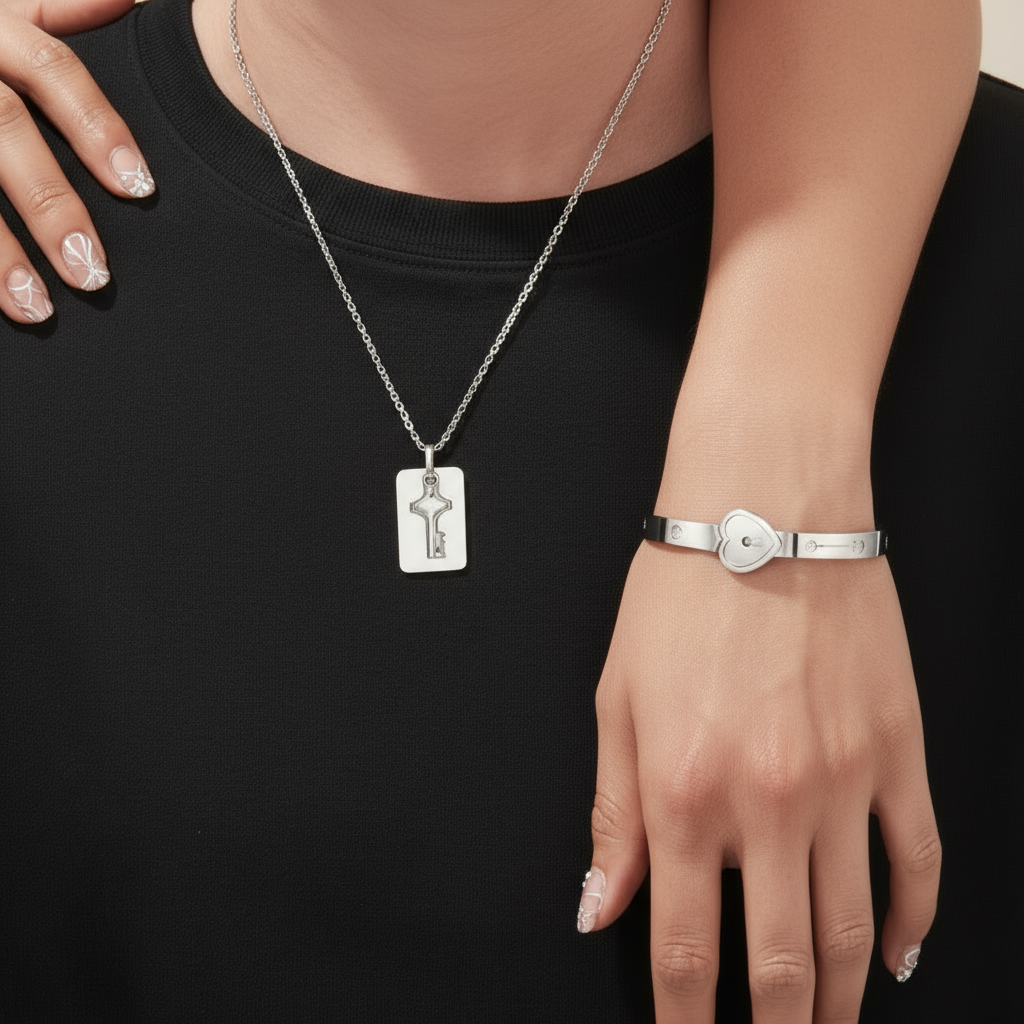 Couple's Matching Romantic Bracelet with Diamond-Black Diamonds New York