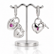 Classical Heart Pink Diamond Option Locket Charm-Black Diamonds New York