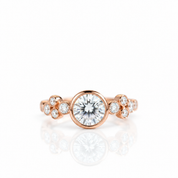 14k White Gold Diamond Option Engagement Ring-Black Diamonds New York