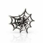 Gothic Option Retro Spider Web Stud Earrings-Black Diamonds New York