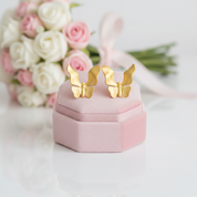 Cute Butterfly Stud Earrings-Black Diamonds New York