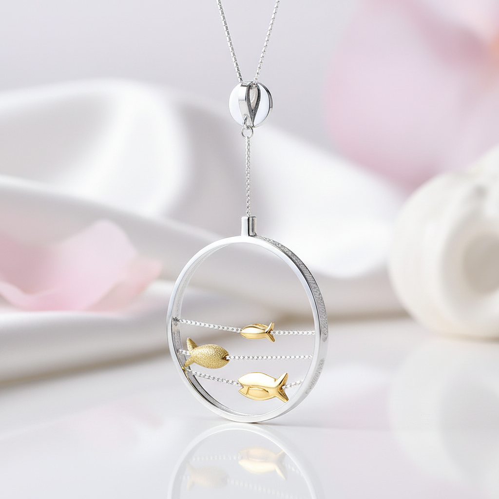 Moving Fishes Pendant-Black Diamonds New York