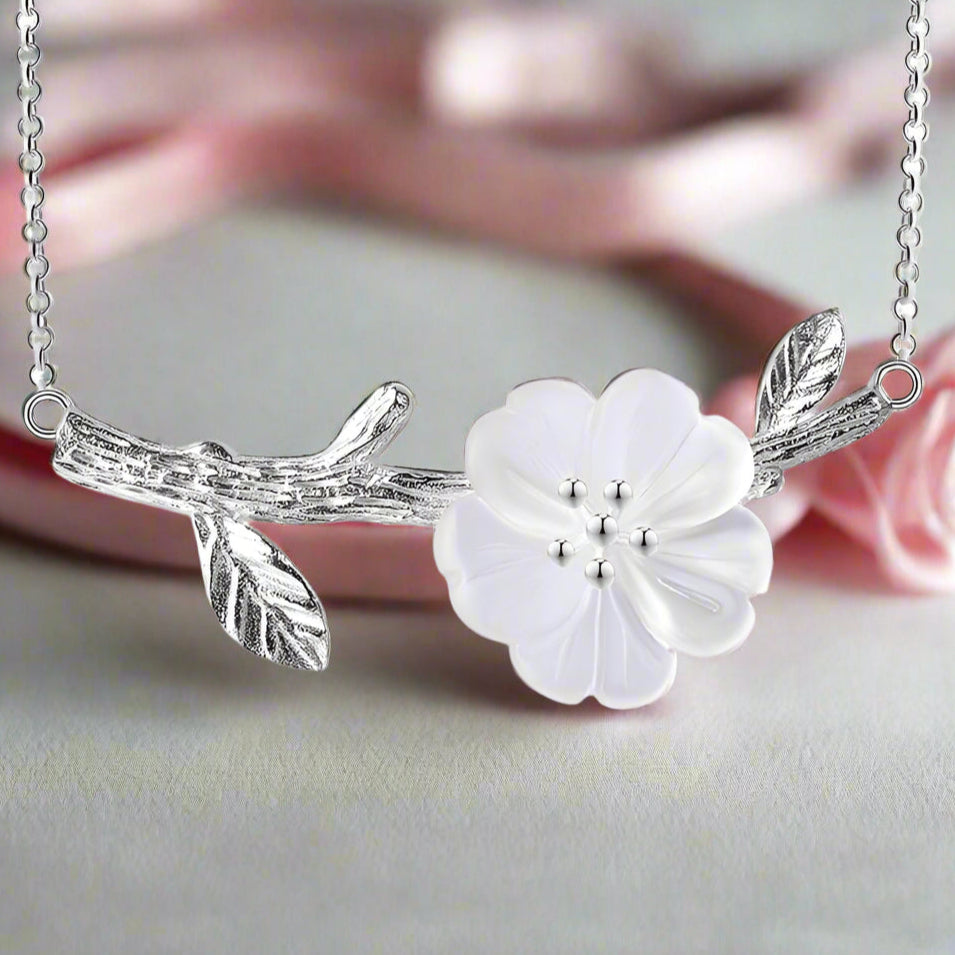 Flower in the Rain Necklace-Black Diamonds New York