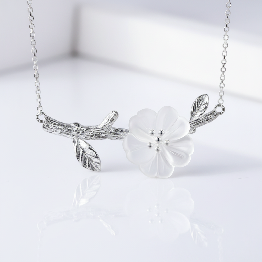 Flower in the Rain Necklace-Black Diamonds New York