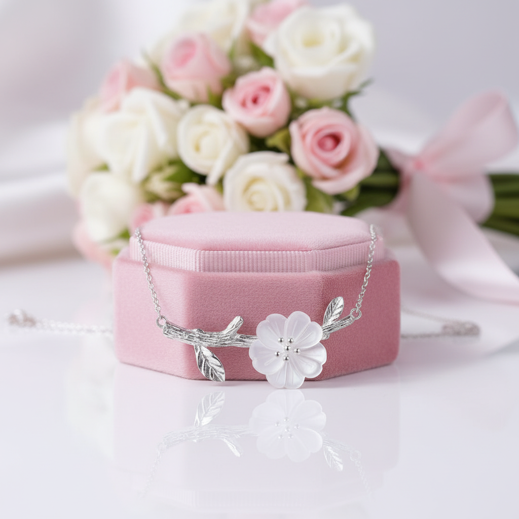 Flower in the Rain Necklace-Black Diamonds New York