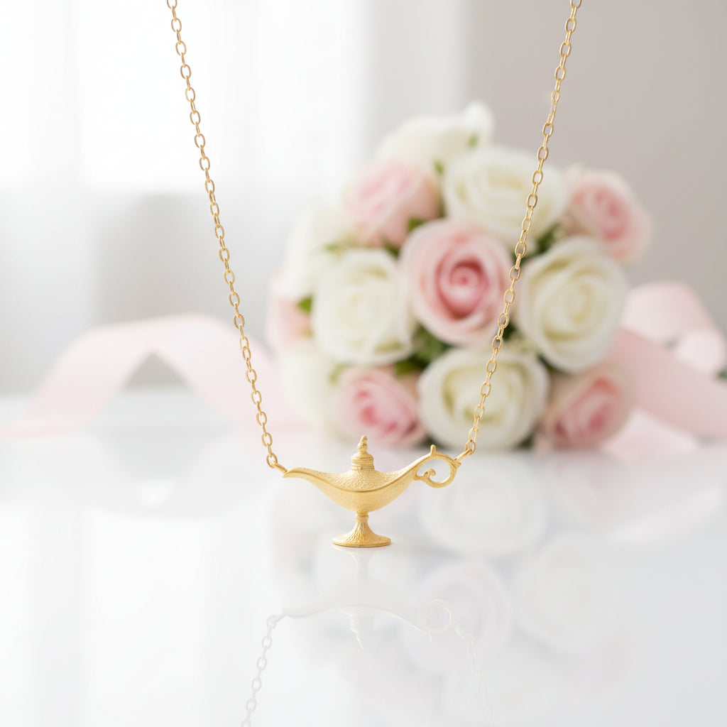 Aladdin Lamp Necklace-Black Diamonds New York