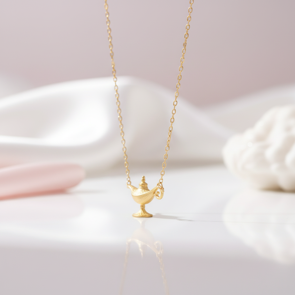 Aladdin Lamp Necklace-Black Diamonds New York