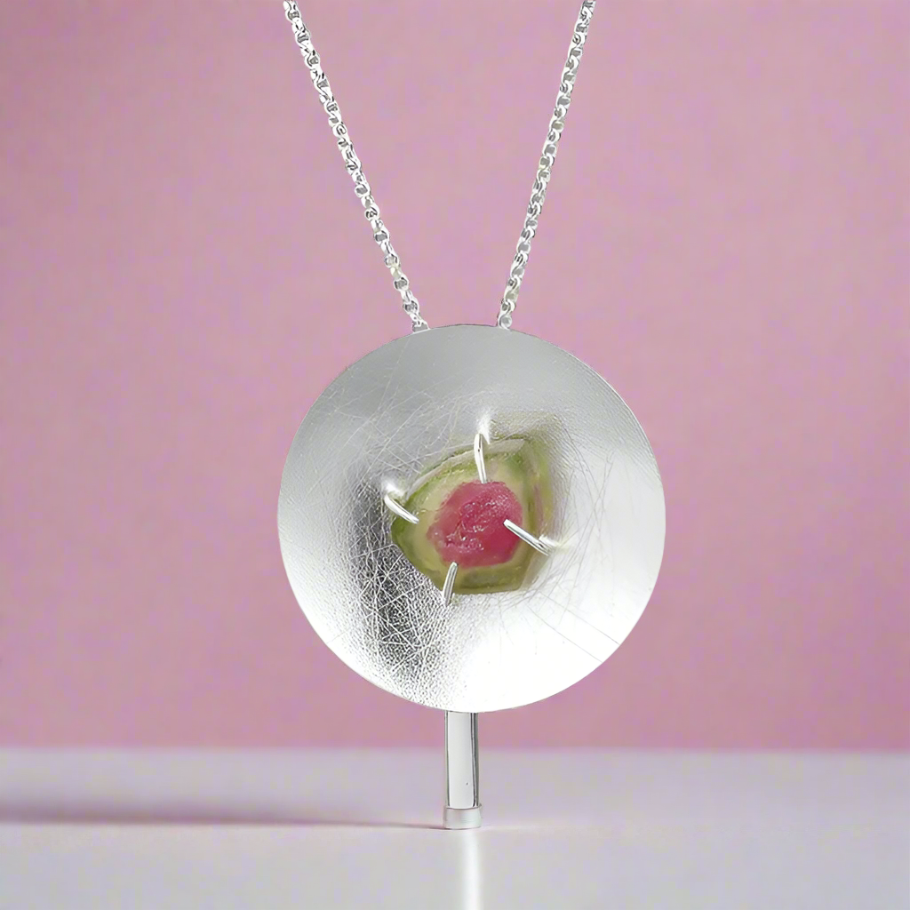 Natural Gemstone Round Necklace-Black Diamonds New York