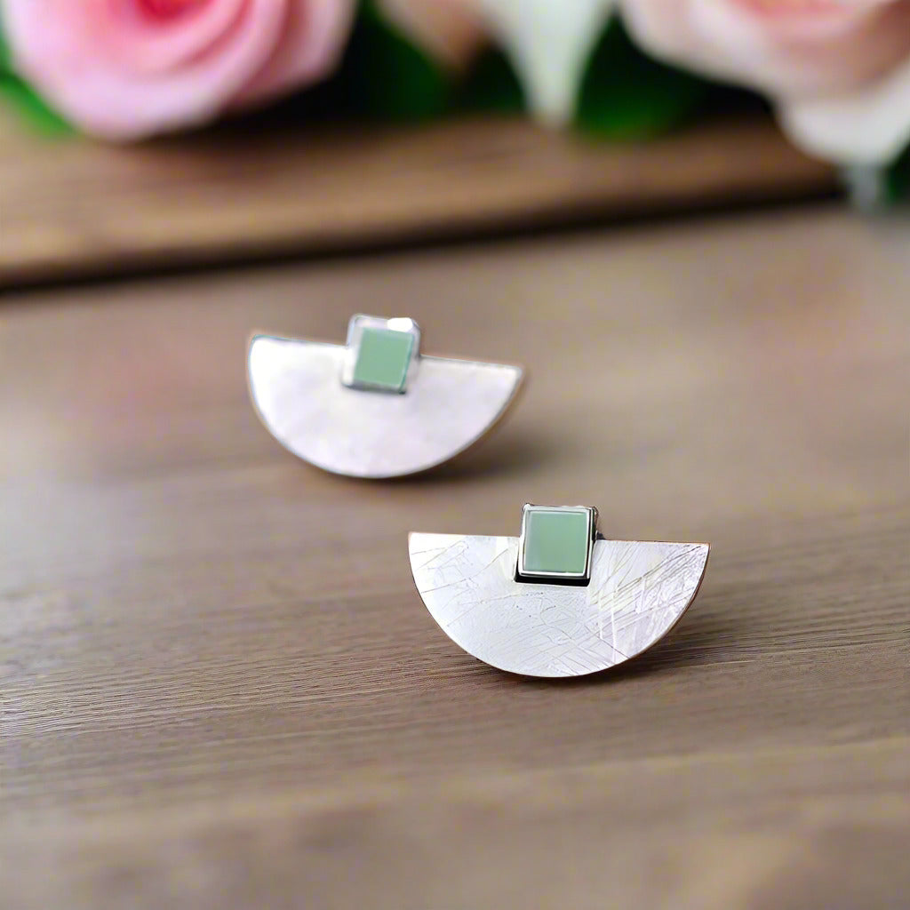 Simple Fashion Stud Earrings-Black Diamonds New York