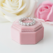 7.0 Ct 5mm Round Cut Full Eternity Diamond Wedding Band-Black Diamonds New York