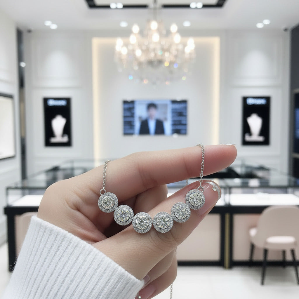 Round Diamond Option Pendant Necklace-Black Diamonds New York