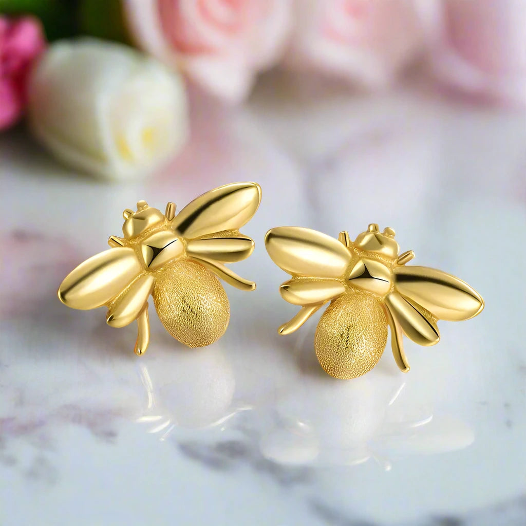 Bee Earrings-Black Diamonds New York