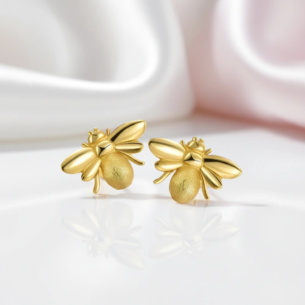 Bee Earrings-Black Diamonds New York