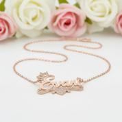 Full of Love Custom Name Diamond Necklace-Black Diamonds New York