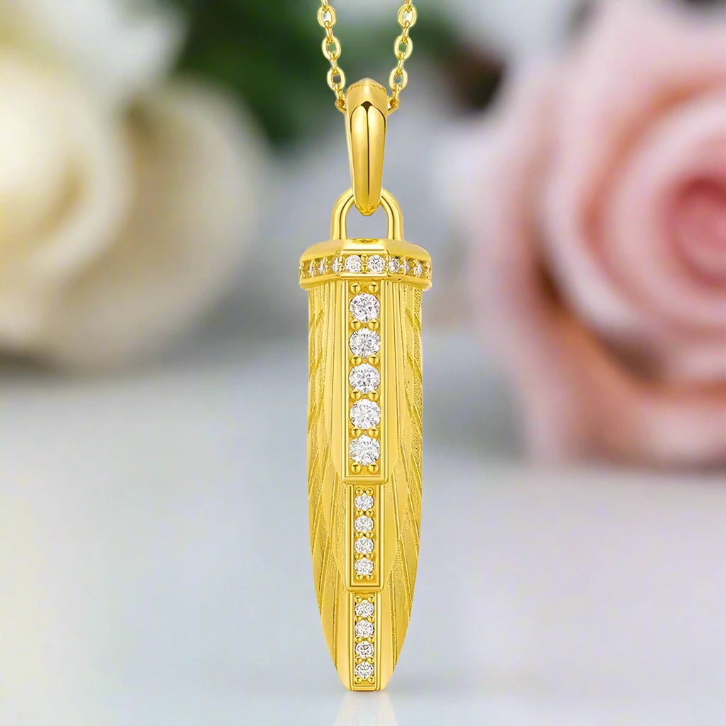 Empire Amulet With Pave Diamond Necklace-Black Diamonds New York