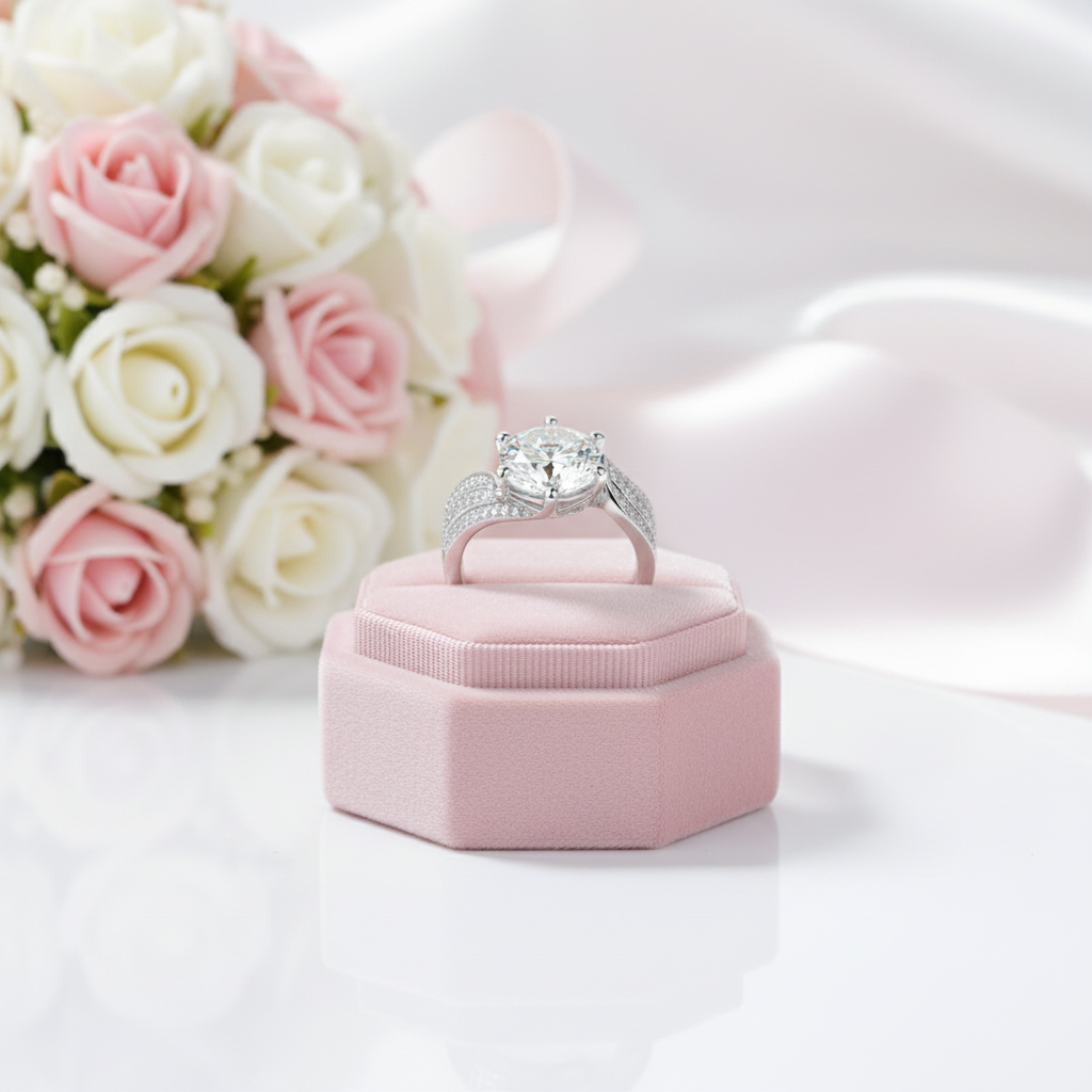 5.0 Ct Round Cut Diamond Wedding Ring