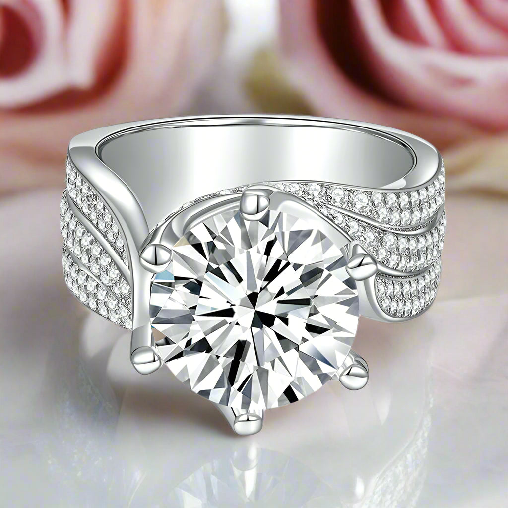 5.0 Ct Round Cut Diamond Wedding Ring-Black Diamonds New York