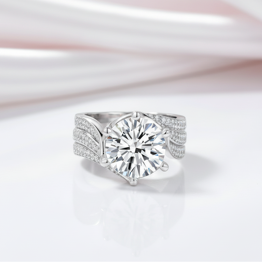 5.0 Ct Round Cut Diamond Wedding Ring-Black Diamonds New York