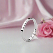 Simple 2mm Women's Wedding Band-Black Diamonds New York