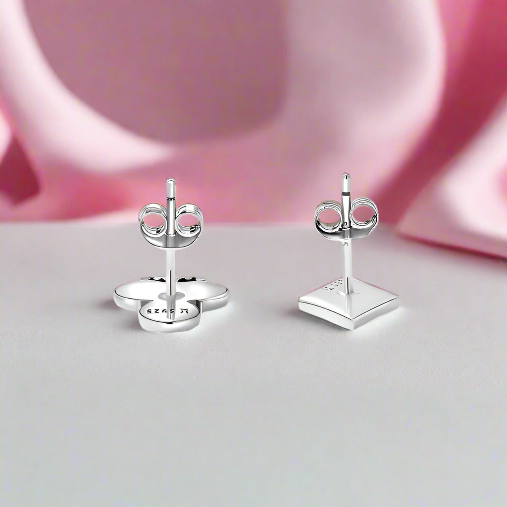 Punk Asymmetric Poker Card Symbols Stud Earrings-Black Diamonds New York