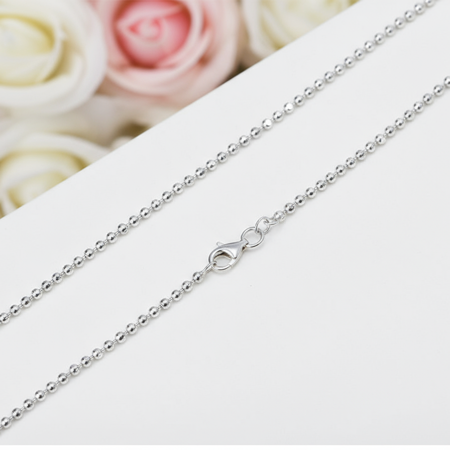 Trendy Women's Chain Necklace-Black Diamonds New York